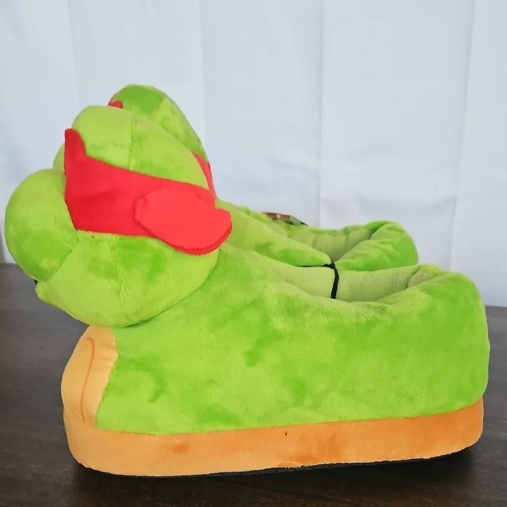 Teenage Mutant Ninja Turtles Green and Orange RED Rapheal Kids Slippers